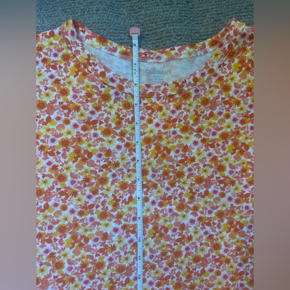 Old Navy Floral Everywear Tee XXL Tall Cotton Boxy Cottagecore Coastal Grandma - Picture 11 of 13